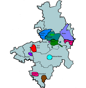 Die Bezirke im Diözesanverband Paderborn